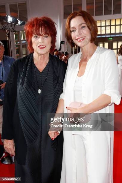 Regina Ziegler and Aglaia Szyszkowitz attend the Emotion Award at Curiohaus on June 28, 2018 in Hamburg, Germany.