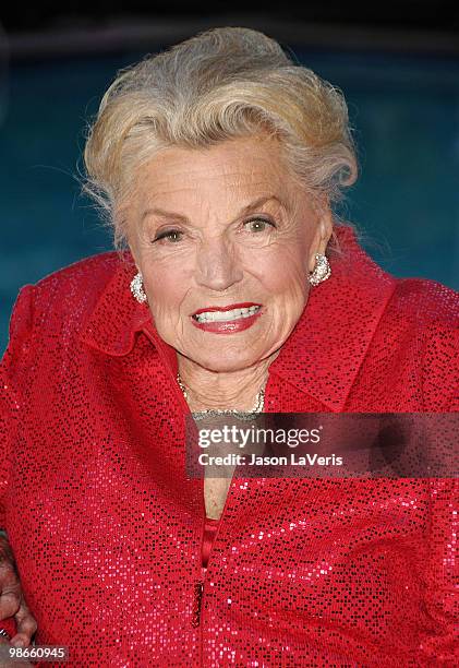 Actress Esther Williams attends TCM's screening of "Neptune's Daughter" at The Roosevelt Hotel on April 22, 2010 in Hollywood, California.