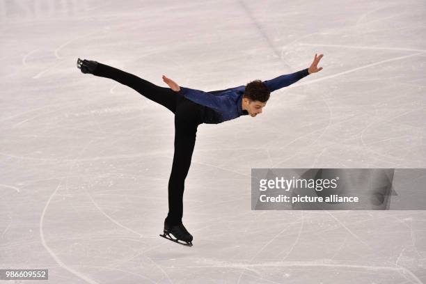 Australia's Brendan Kerry during the men's single skating short program on the day seven of the 2018 Winter Olympics in the Gangneung Ice Arena in...