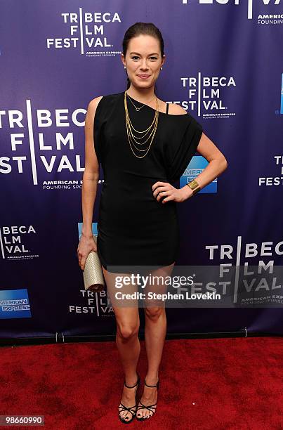 Actress Jamie Tisdale attends the premiere of "Meet Monica Velour" during the 2010 Tribeca Film Festival at the School of Visual Arts Theater on...