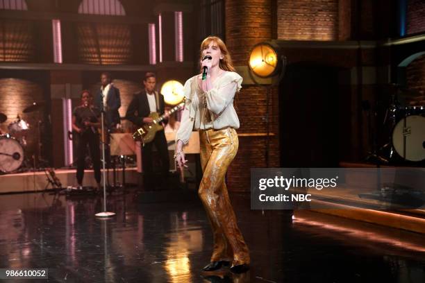 Episode 705 -- Pictured: Florence Welch of musical guest Florence + The Machine performs on June 28, 2018 --