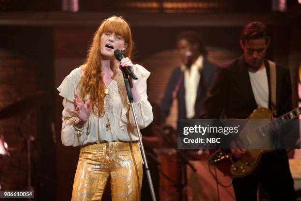 Episode 705 -- Pictured: Florence Welch of musical guest Florence + The Machine performs on June 28, 2018 --