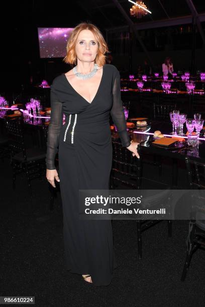 Isabella Ferrari attends BVLGARI Dinner & Party at Stadio dei Marmi on June 28, 2018 in Rome, Italy.