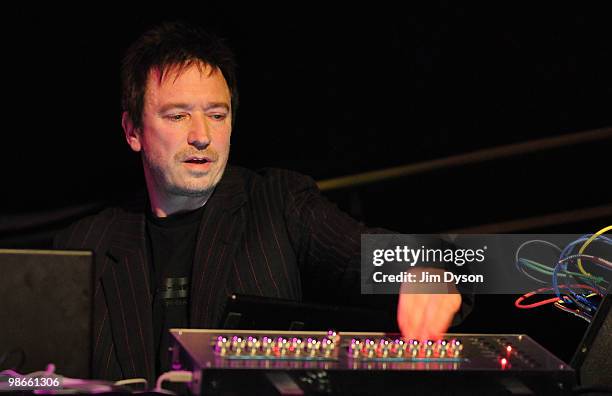 Alan Wilder performs live on stage as 'Recoil' during the 'Selected Events 2010' tour, at O2 Islington Academy on April 25, 2010 in London, England.