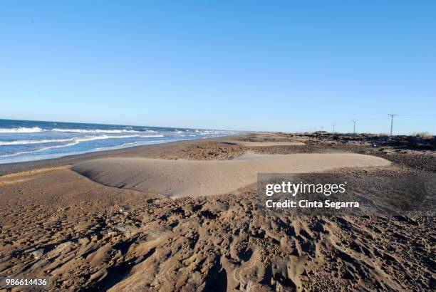 beach delta del ebro - cinta stock-fotos und bilder