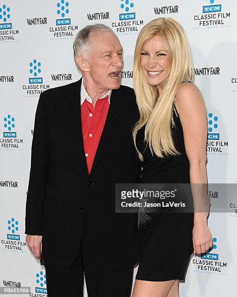 Hugh Hefner and Crystal Harris attend the 2010 TCM Classic Film Festival opening night gala and premiere of "A Star is Born" at Grauman's Chinese...