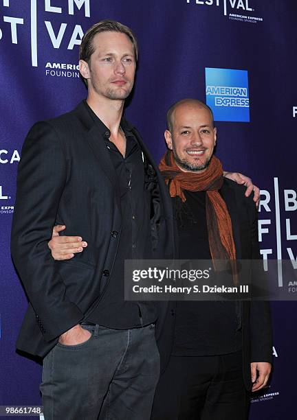 Actor Alexander Skarsgard and director Tarik Saleh attend the "Metropia" premiere during the 9th Annual Tribeca Film Festival at the Village East...