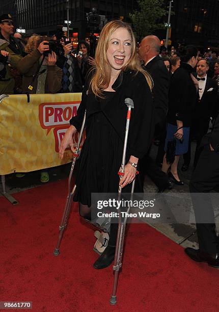 Chelsea Clinton attends the "Promises, Promises" Broadway opening night at the Broadway Theatre on April 25, 2010 in New York City.