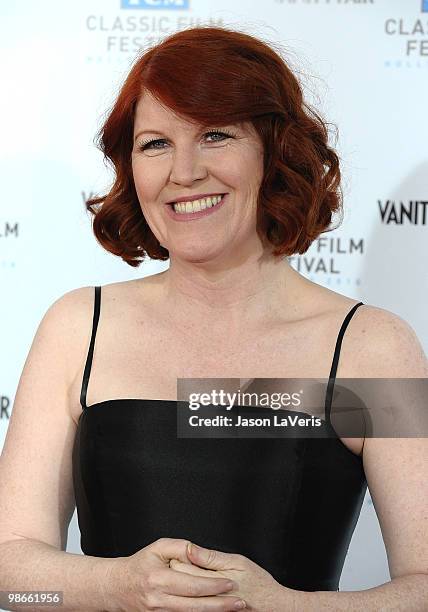 Actress Kate Flannery attends the 2010 TCM Classic Film Festival opening night gala and premiere of "A Star is Born" at Grauman's Chinese Theatre on...