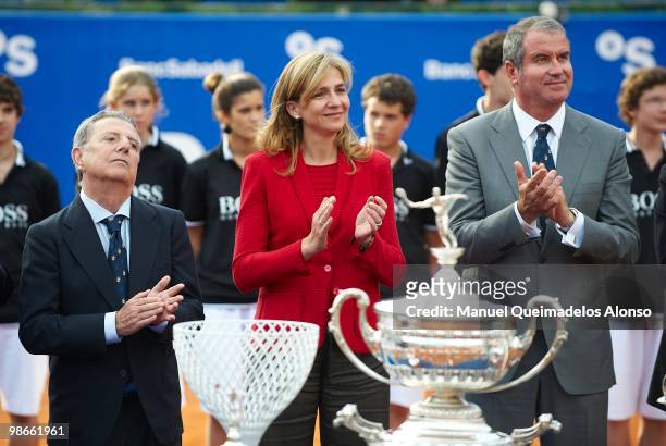 Javier Godo, Conde de Godo , Princess Cristina of Spain and Albert Agust� attend the ATP 500 World Tour Barcelona Open Banco Sabadell 2010 tennis...