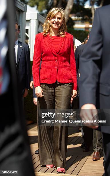 Princess Cristina of Spain attends the ATP 500 World Tour Barcelona Open Banco Sabadell 2010 tennis tournament at the Real Club de Tenison April 25,...