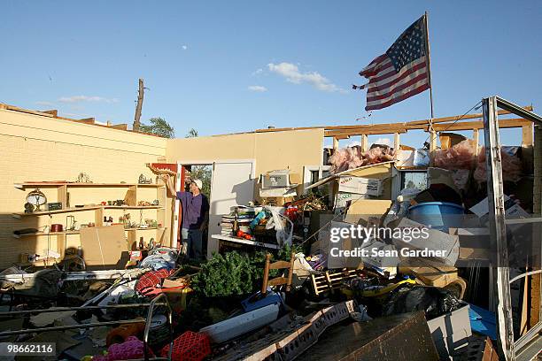 Tommy Backstrom walks out of what once was his home April 25, 2010 in Yazoo City, Mississippi. O On Saturday a massive tonado hit the Mississippi...