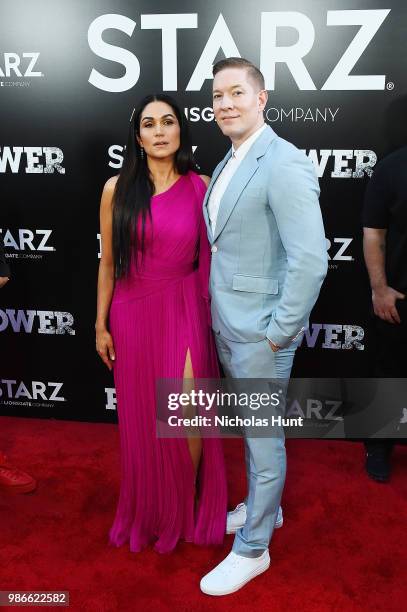 Lela Loren and Joseph Sikora attends the "POWER" Season 5 Premiere at Radio City Music Hall on June 28, 2018 in New York City.