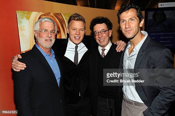 Rob Friedman, actor Christopher Egan, producers Mark Canton and Erik Feig attend the premiere of "Letters To Juliet" during the 2010 Tribeca Film...