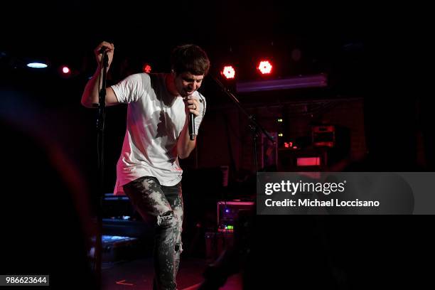 Musician Morgan Evans performs during his 10 in 10 Tour at Mercury Lounge on June 28, 2018 in New York City.