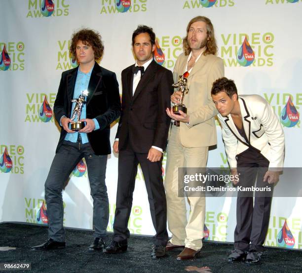 The Killers, winner Best New Artist for "Mr. Brightside"