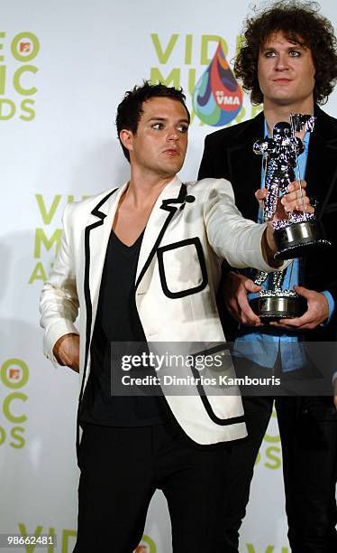 The Killers, winner Best New Artist for "Mr. Brightside"