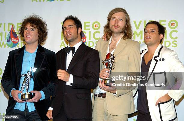 The Killers, winner Best New Artist for "Mr. Brightside"