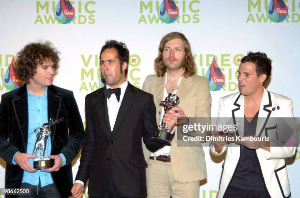 The Killers, winner Best New Artist for "Mr. Brightside"