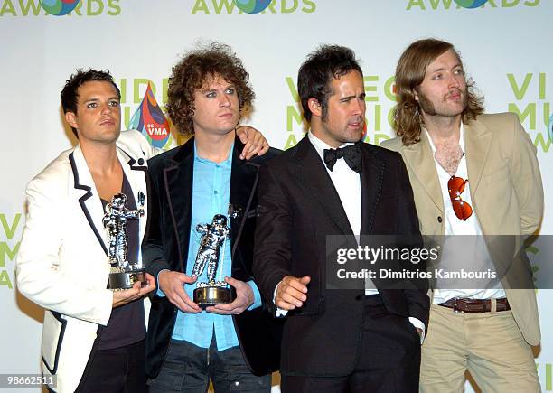 The Killers, winner Best New Artist for "Mr. Brightside"