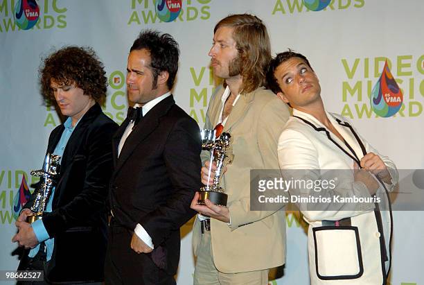 The Killers, winner Best New Artist for "Mr. Brightside"