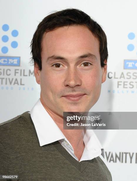 Actor Chris Klein attends the 2010 TCM Classic Film Festival opening night gala and premiere of "A Star is Born" at Grauman's Chinese Theatre on...