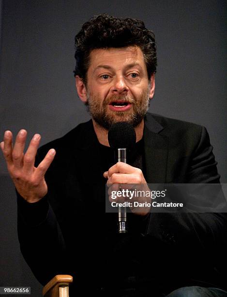 Actor Andy Serkis attends the Apple Store Soho Presents Meet The Filmmaker: "Sex & Drugs & Rock & Roll" at the Apple Store Soho on April 25, 2010 in...