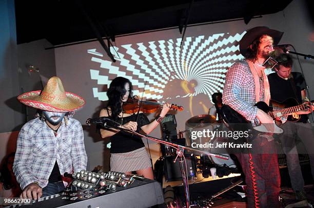 Rami Jaffee and Joseph Arthur performs at The Fonogenic Party at Fonogenic Studios on April 24, 2010 in Van Nuys, California.