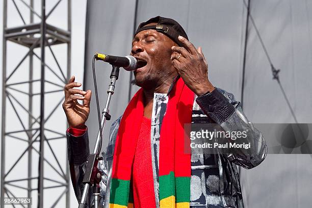 Jimmy Cliff performs at The 2010 Earth Day Climate Rally at the National Mall on April 25, 2010 in Washington, DC.