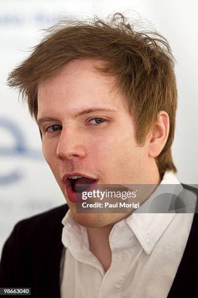 Patrick Stump, lead singer of the band Fall Out Boy, attends The 2010 Earth Day Climate Rally at the National Mall on April 25, 2010 in Washington,...