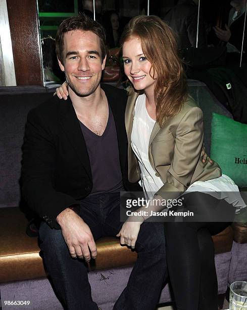 Actor James Van Der Beek and Kimberly Brook attend the "William Vincent" after party during the 2010 Tribeca Film Festival at The Gates on April 25,...