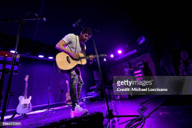 Musician Morgan Evans performs during his 10 in 10 Tour at Mercury Lounge on June 28, 2018 in New York City.