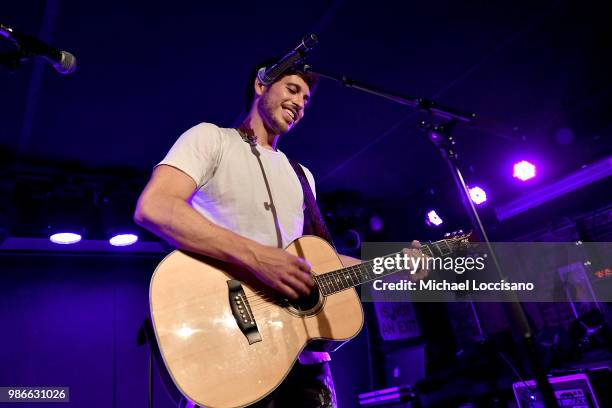 Musician Morgan Evans performs during his 10 in 10 Tour at Mercury Lounge on June 28, 2018 in New York City.