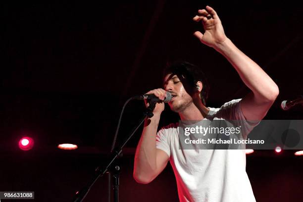 Musician Morgan Evans performs during his 10 in 10 Tour at Mercury Lounge on June 28, 2018 in New York City.