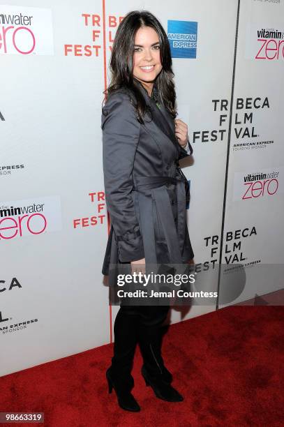 Katie Lee Joel attends the premiere of "Last Play At Shea" during the 2010 Tribeca Film Festival at the Tribeca Performing Arts Centre on April 25,...