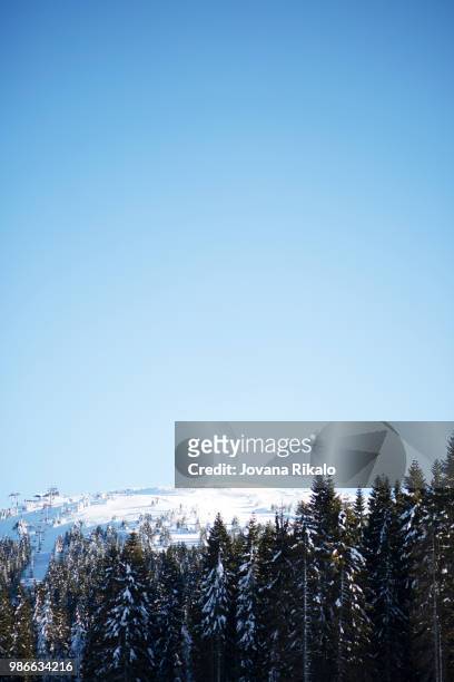 mountain in snow - jovanat stock pictures, royalty-free photos & images