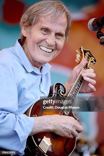 Levon Helm performs at the 2010 New Orleans Jazz & Heritage Festival Presented By Shell at the Fair Grounds Race Course on April 25, 2010 in New...