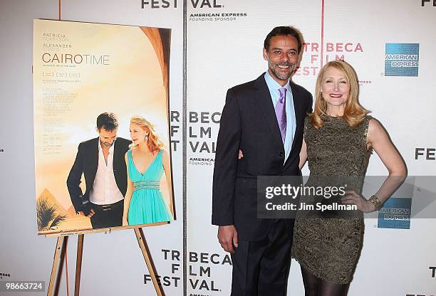 Actors Alexander Siddig and Patricia Clarkson attend the "Cairo Time" premiere during the 9th Annual Tribeca Film Festival at the Tribeca Performing...