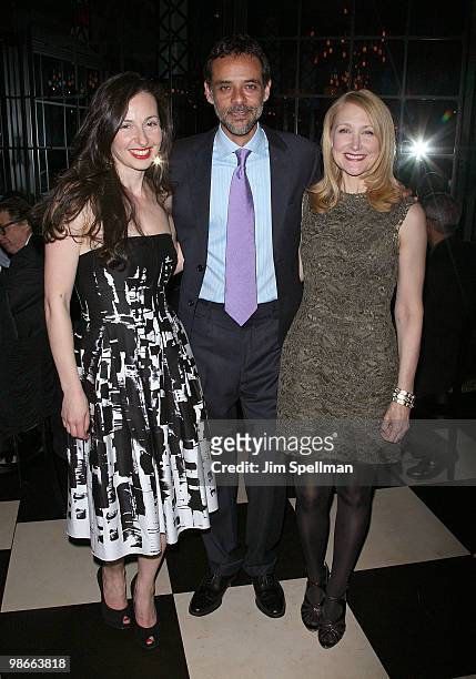 Writer/director Ruba Nadda, actors Alexander Siddig and Patricia Clarkson attend the "Cairo Time" premiere during the 9th Annual Tribeca Film...