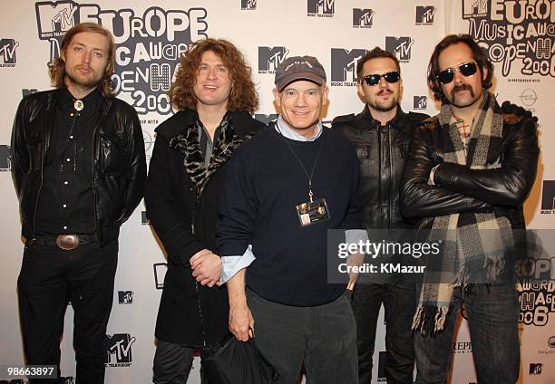 The Killers and Bill Roedy, President of MTV Networks International