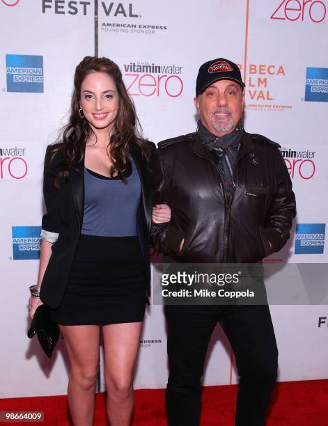 Alexa Ray Joel and singer/songwriter Billy Joel attend the "Last Play at Shea" premiere during the 9th Annual Tribeca Film Festival at the Tribeca...