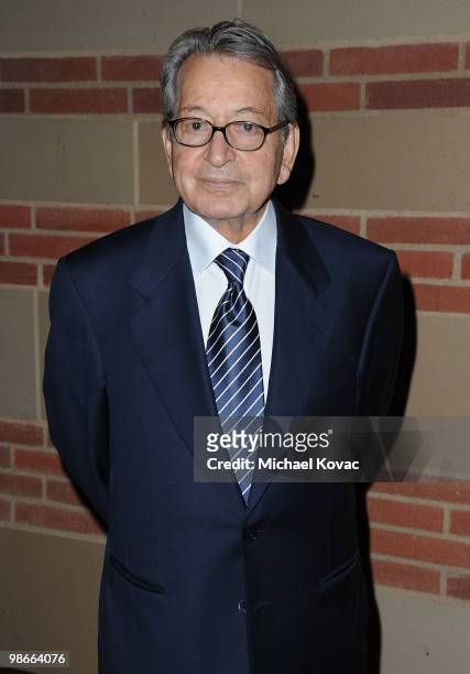 Director Reza Badiyi arrives at the gala celebrating his 80th birthday at Royce Hall on the UCLA Campus on April 25, 2010 in Westwood, California.