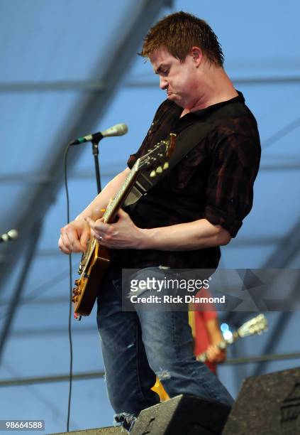 Musician Jonny Lang performs at the 2010 New Orleans Jazz & Heritage Festival Presented By Shell at the Fair Grounds Race Course on April 25, 2010 in...