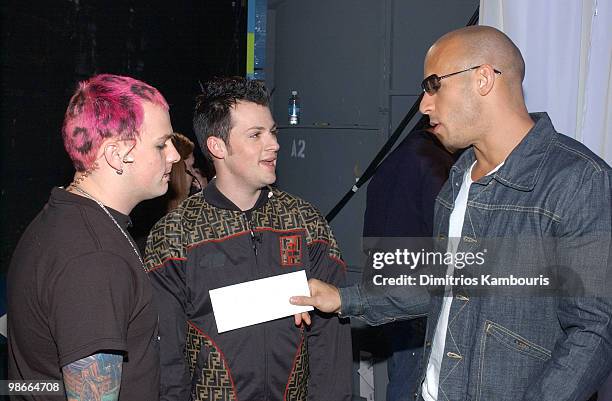 Beji Madden, Joel Madden of Good Charlotte and Vin Diesel