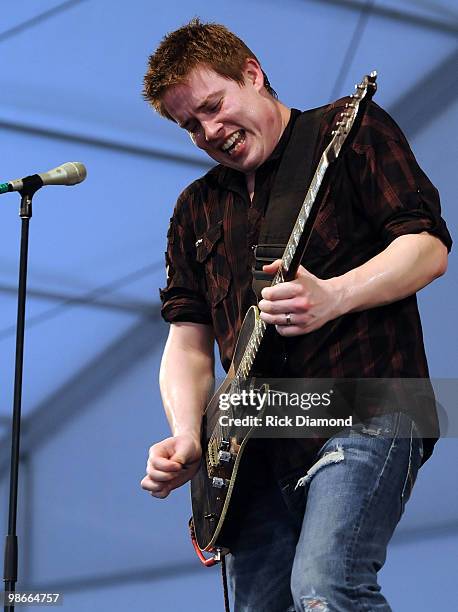 Musician Jonny Lang performs at the 2010 New Orleans Jazz & Heritage Festival Presented By Shell at the Fair Grounds Race Course on April 25, 2010 in...