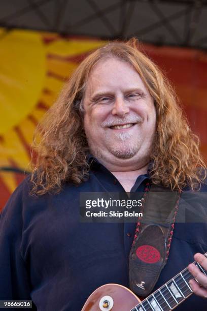 Warren Haynes of The Allman Brothers performs during day 3 of the 41st annual New Orleans Jazz & Heritage Festival at the Fair Grounds Race Course on...