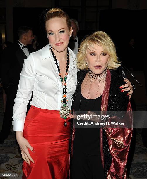 Katie Finneran and Joan Rivers attend the Broadway Opening after party of "Promises, Promises" at The Plaza Hotel on April 25, 2010 in New York City.