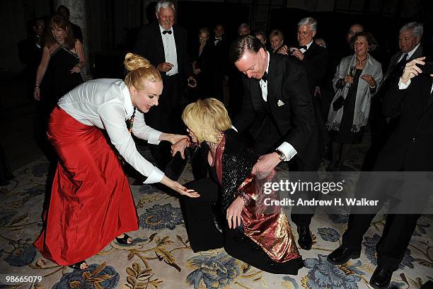 Katie Finneran and Joan Rivers attend the Broadway Opening after party of "Promises, Promises" at The Plaza Hotel on April 25, 2010 in New York City.