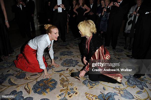 Katie Finneran and Joan Rivers attend the Broadway Opening after party of "Promises, Promises" at The Plaza Hotel on April 25, 2010 in New York City.