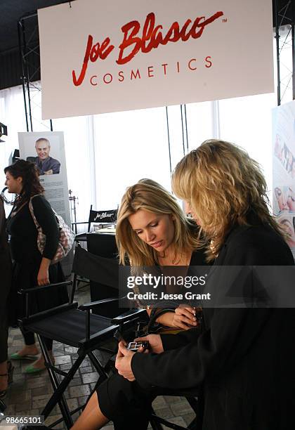 Natasha Henstridge at Joe Blasco Cosmetics